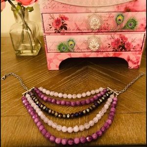 Lovely Purple Beaded Necklace